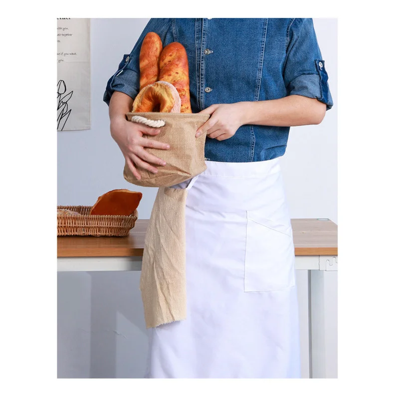 

New Long-sleeved Apron Suit Western Restaurant Chef Work Clothes Men And Women The Same Kitchen Baking Apron Dining Hotel Aprons