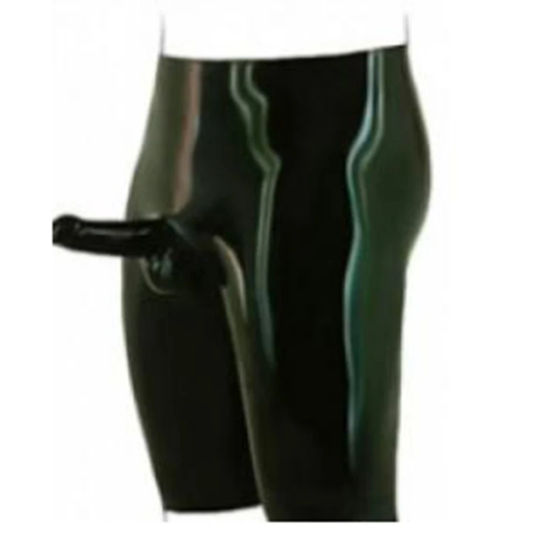 Latex Shorts fetish underwear with sleeve sexy natural pants sheath exotic underpants for men boxer