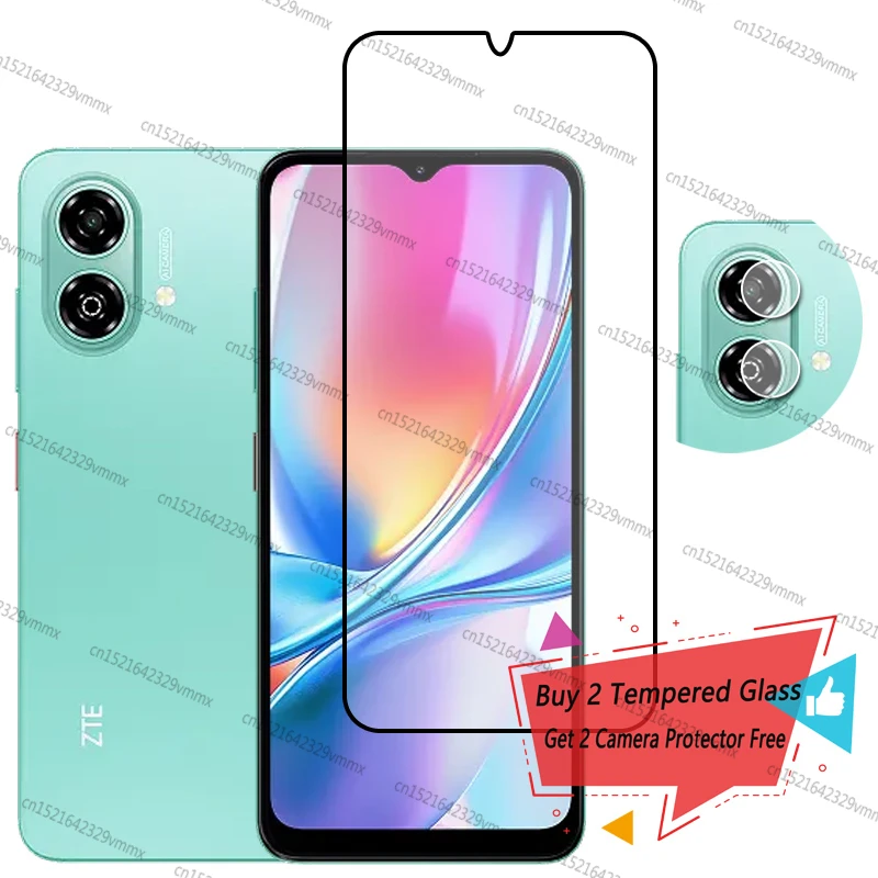Фото Защитное стекло Full Cover для ZTE Blade A35e, закаленное стекло для экрана ZTE Blade A35e, защитная пленка для камеры ZTE Blade A35e №1