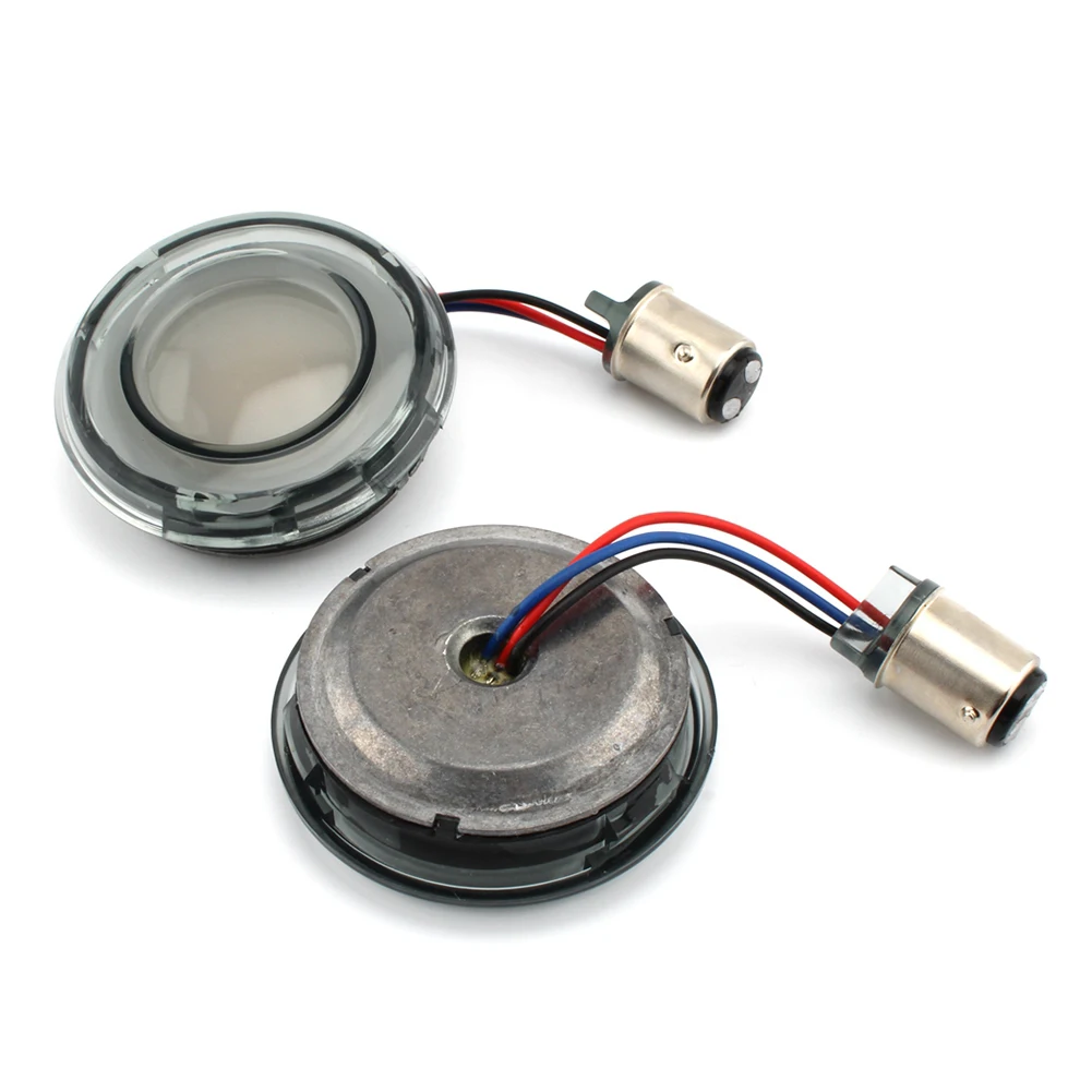 1 пара мотоциклетных светодиодных передних указателей поворота для Harley Davidson Dyna