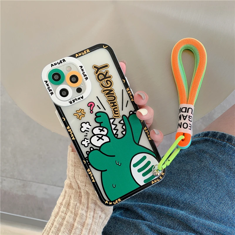 Мягкий чехол с ремешком на руку для iphone 13 Pro Max 12 11 MiNi XR X XS 7 8 plus SE |