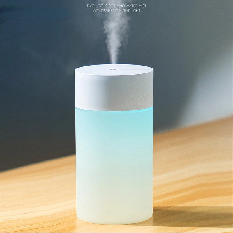 

260ML USB Ultrasonic Air Humidifier LED Lamp Mini Essential Oil Diffuser Car Purifier Aroma Anion Mist Maker With Romantic Light