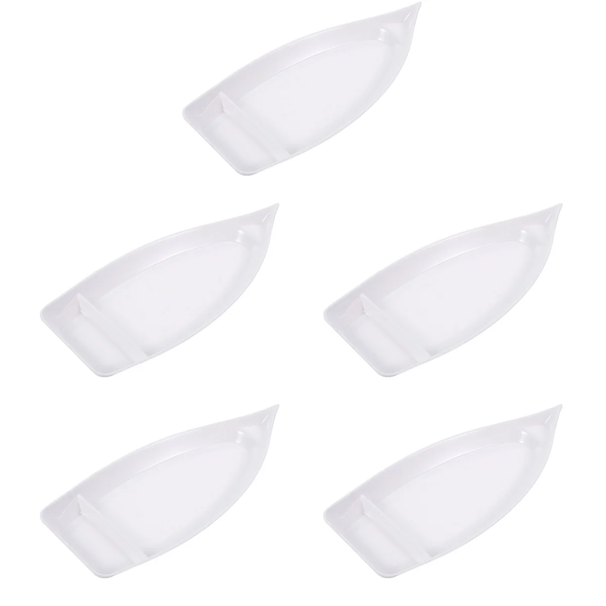 

5x Serving Platter Sushi Boat Serving Tray Sushi Tray Dish Sushi Plate for Snack Kitchen Sushi Dessert