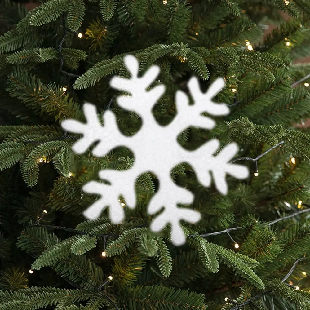 Декоративные белые пенопластовые снежинки 6 шт