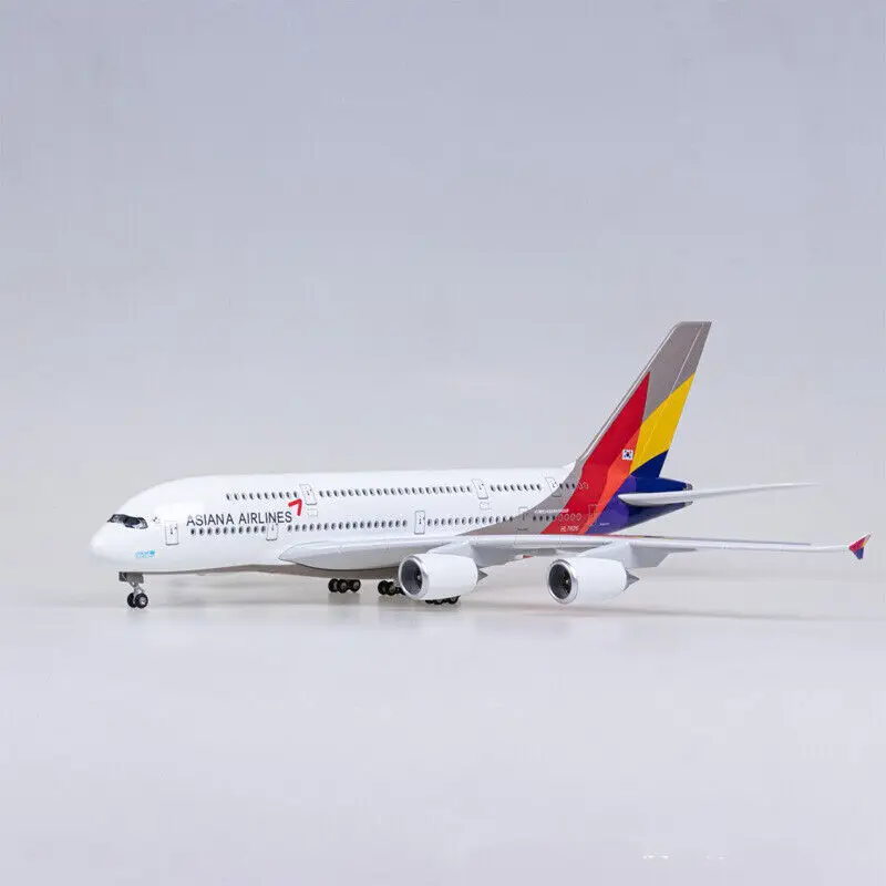 

Модель самолета A380 1/160 45 см авиакомпании Asiana, модель самолета из резины, модель самолета, детская игрушка для демонстрации коллекции