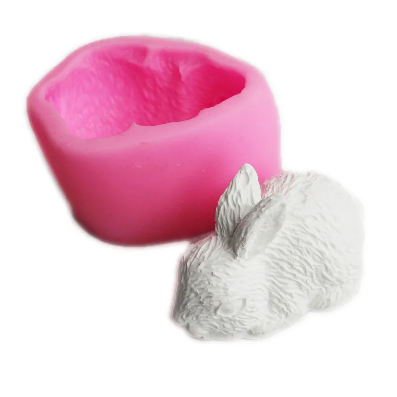 

Animal Rabbit Shape Liquid Silicone Mold Soft Pottery Diy Fondant Cake Cookie Mousse Glue Making Modeling Mold Tool B131
