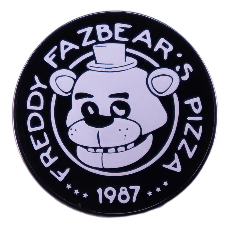 Игра ужасов злодей плюшевый мишка голова узор булавка круглый значок