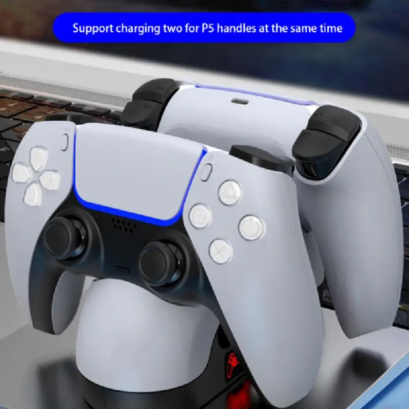 

Controller Charging Dock for Ps5 Handle Black Portable Led Dual Charging Dock Station Handle Dock Dc5v Game Pad Accessories