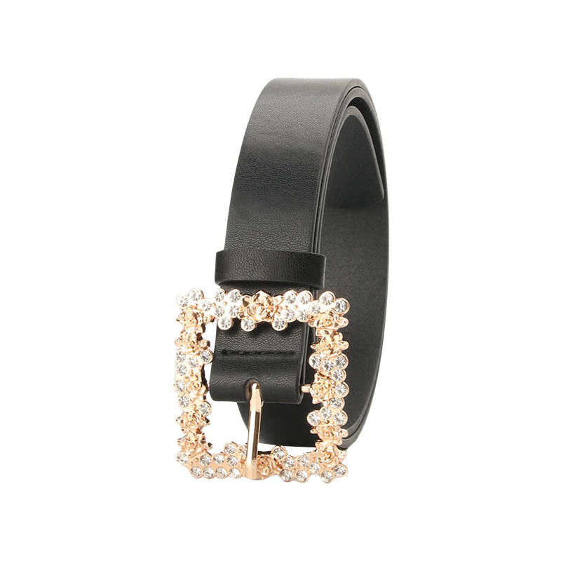 

Women s Vintage Rhinestone Buckle Belt - Stylish PU Leather Wide Corset Waist Belt for Dresses Jeans and Pants - Plus Size