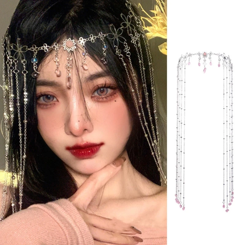 

Женский головной убор с бахромой и звеньями