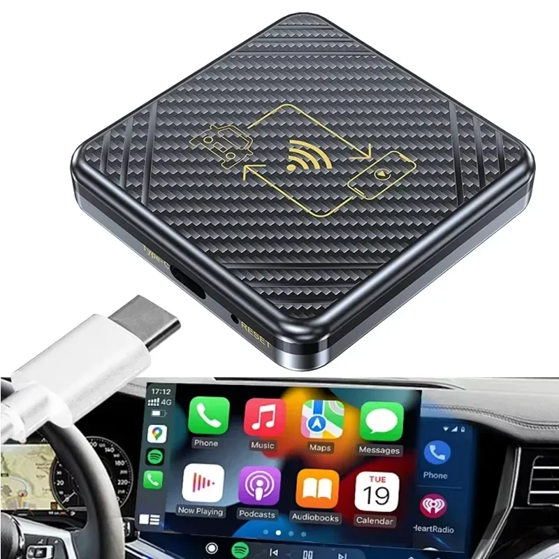 Фото Проводной к беспроводному адаптеру Carpay Bluetooth WiFi Carplay и Android Auto Box для автомобильного радио с проводной коробкой Carplay для Audi Q3 8U F3 №5