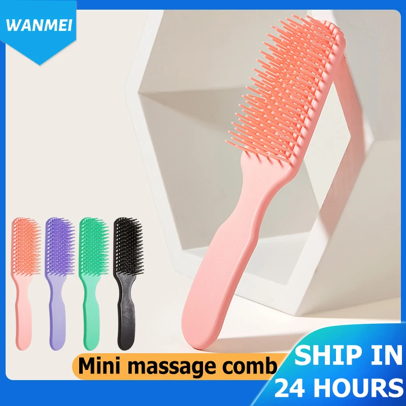 

Hair Brush Detangling Brush 9-row comb Scalp Massage Hair Combs Detangling Brushs curly hair brush metdo curly Hairdressing Tool