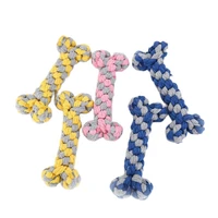1 pcs dog toys puppy bone cotton chew knot toy durable braided rope cat dog training toys pet supplies durable braided bone rope