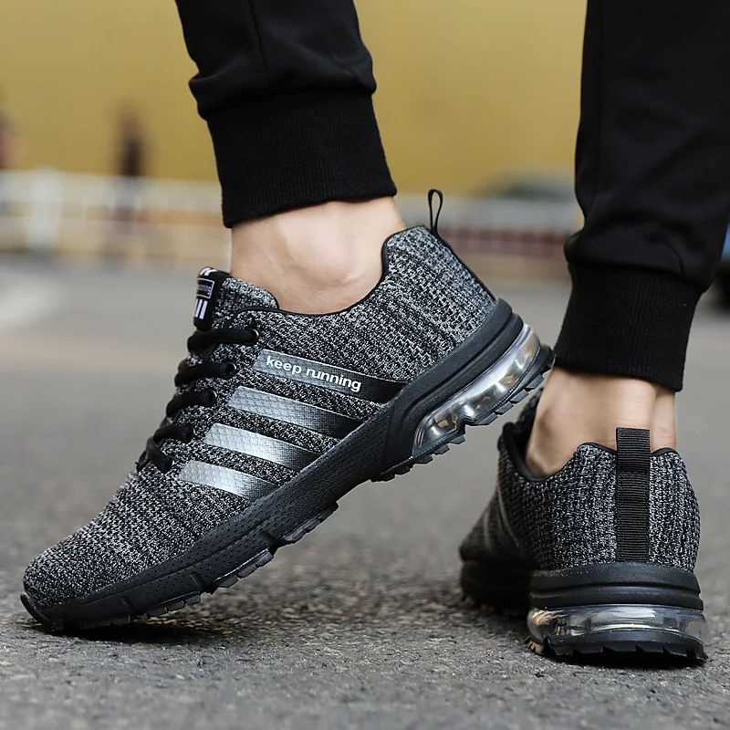 SENAGE Men Casual Shoes Quality Air Cushion Sneakers Summer Mesh Breathable Sport Running Shoes Tenis Shoes for Men Big Size