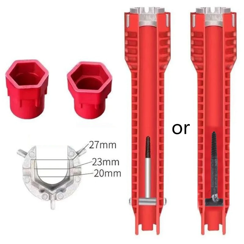 

Multifunction Wrench for Supply Nuts/Shut off Valves/Strainer Baskets/Supply Line Nut/Faucet Nuts Faucet Sink Installer