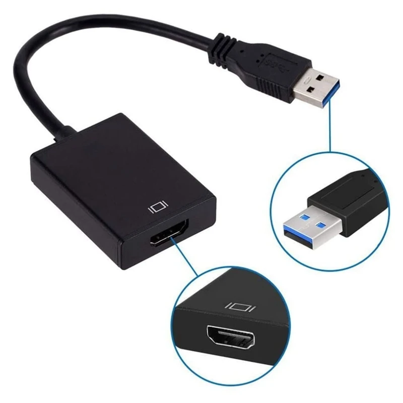 Видеокабель-конвертер USB 3 0/2 0 1080P с аудио для ПК ноутбуков проекторов HDTV Windows XP