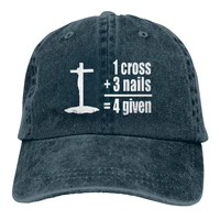 forgiven jesus cross custom print cap adjustable cowboy cotton baseball trend hat