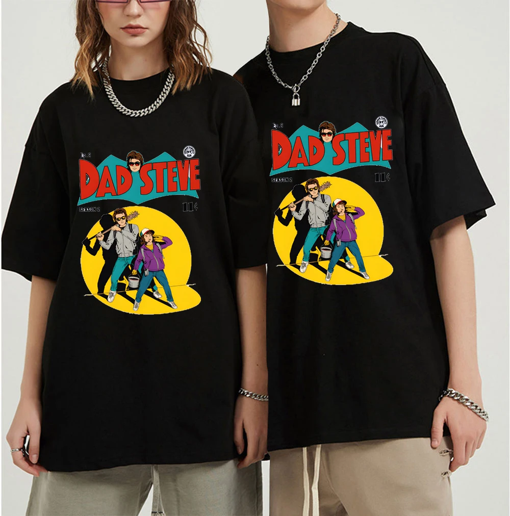 

Dad Steve Oversized T Shirt The Upside Down Graphic T Shirts Plus Size Tops Unisex Summer Casual Tee Shirt