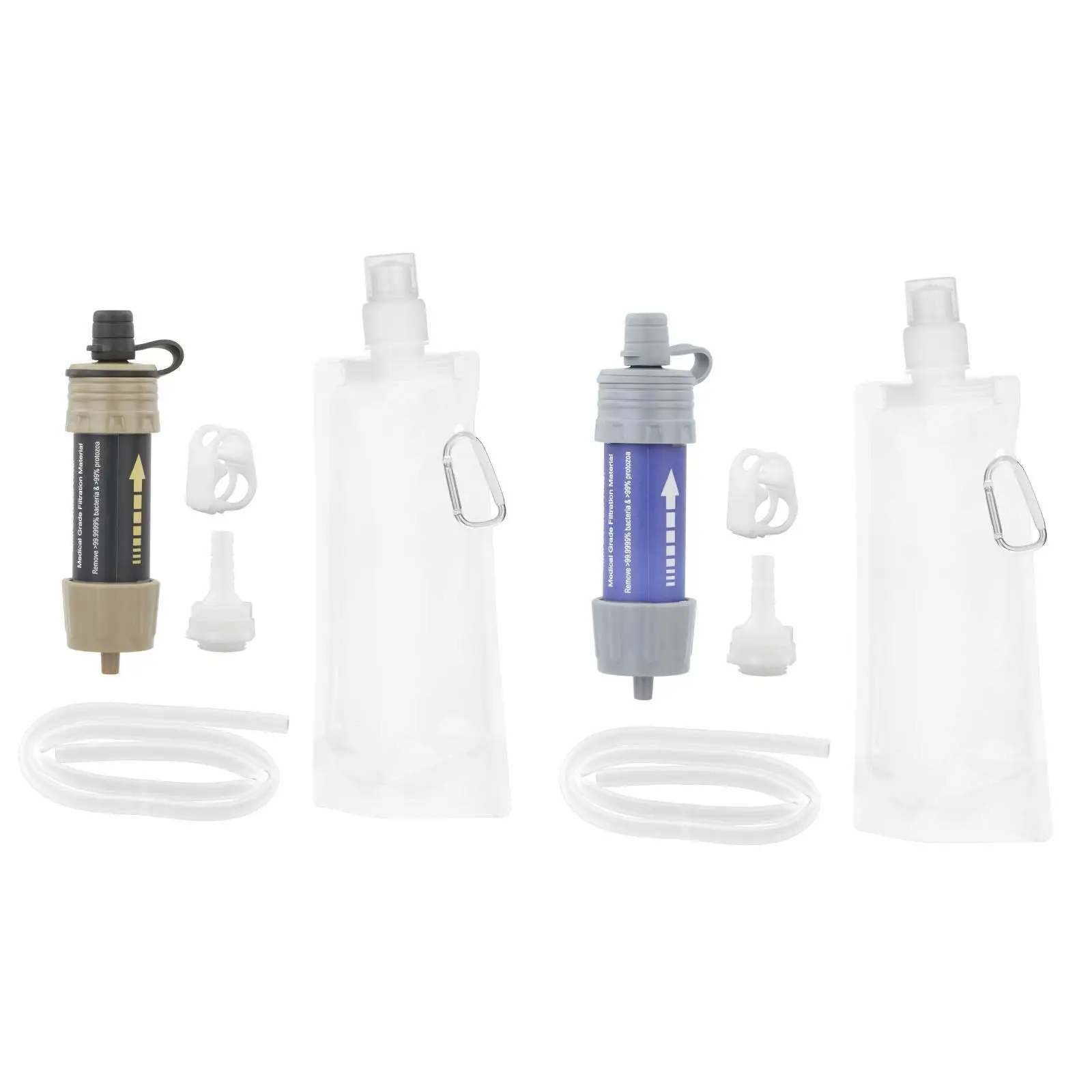 

Portable Water Filter Straw Kit Outdoor Water Filtration for Emergency