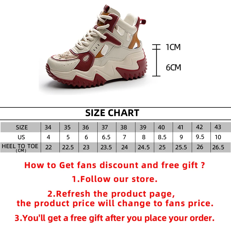 7CM Chunky Hollow Breathable Sneakers Fashion Genuine Leather Women New Female Summer Comfy Lace Up Fashion Ladies Shoes