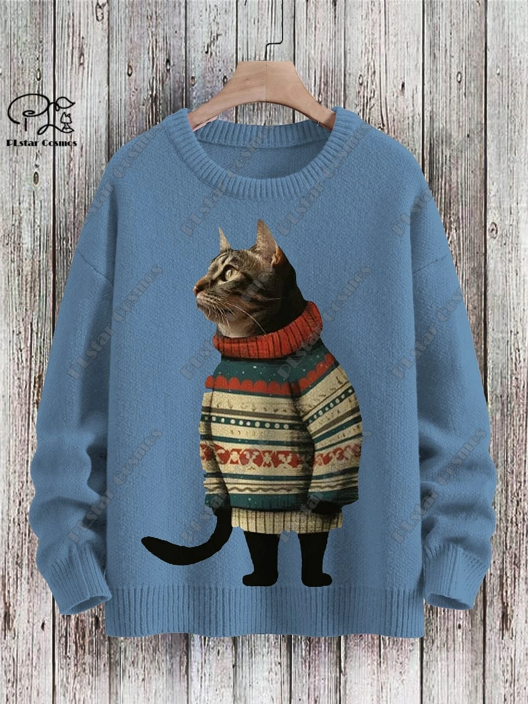 Новинка уличный Повседневный теплый свитер PLstarCosmos 2 с забавным 3D рисунком кота