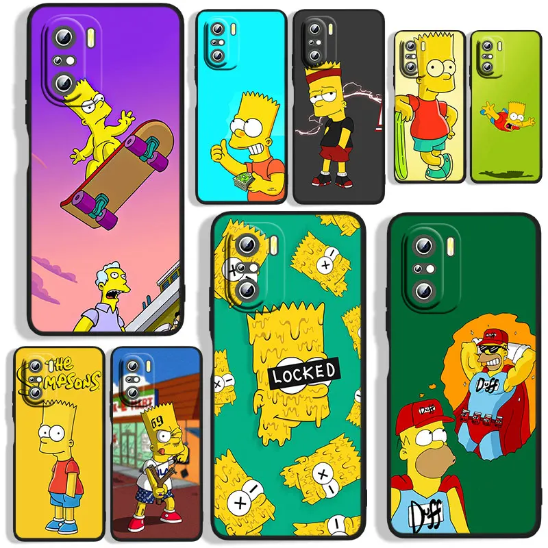 

Kids Disney The Simpsons Phone Case For Xiaomi Redmi 7(Y3) 7A 8 8A 9 9A 9AT 9C 10X 10 4G 5G 10C Black Funda Cover Silicone Soft