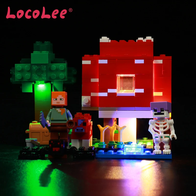 

Конструктор LocoLee со светодиодсветильник кой, 10261 г., набор строительных блоков «гриб» (модель не входит в комплект), детские игрушки «сделай с...