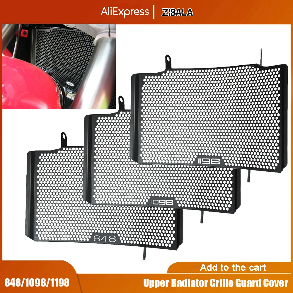 

For Ducati 848 Upper 2007-2013 2012 2011 2010 1098/1198 Upper Motorcycle Radiator Grille Protector Grille Cover 848/1098/1198