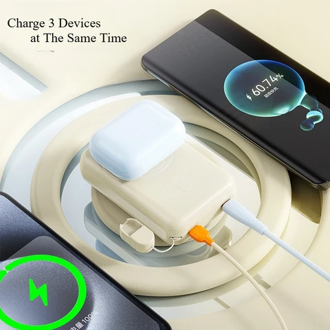 20000 мАч Магнитное беспроводное зарядное устройство Qi Power Bank PD22.5W Сверхбыстрая зарядка Powerbank для Magsafe iPhone Samsung Huawei Xiaomi