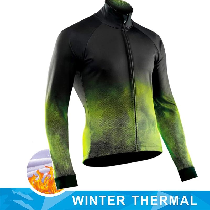 Мужская Термовелосипедная Майка Velo С Длинным Рукавом Зимняя Велосипедная Куртка