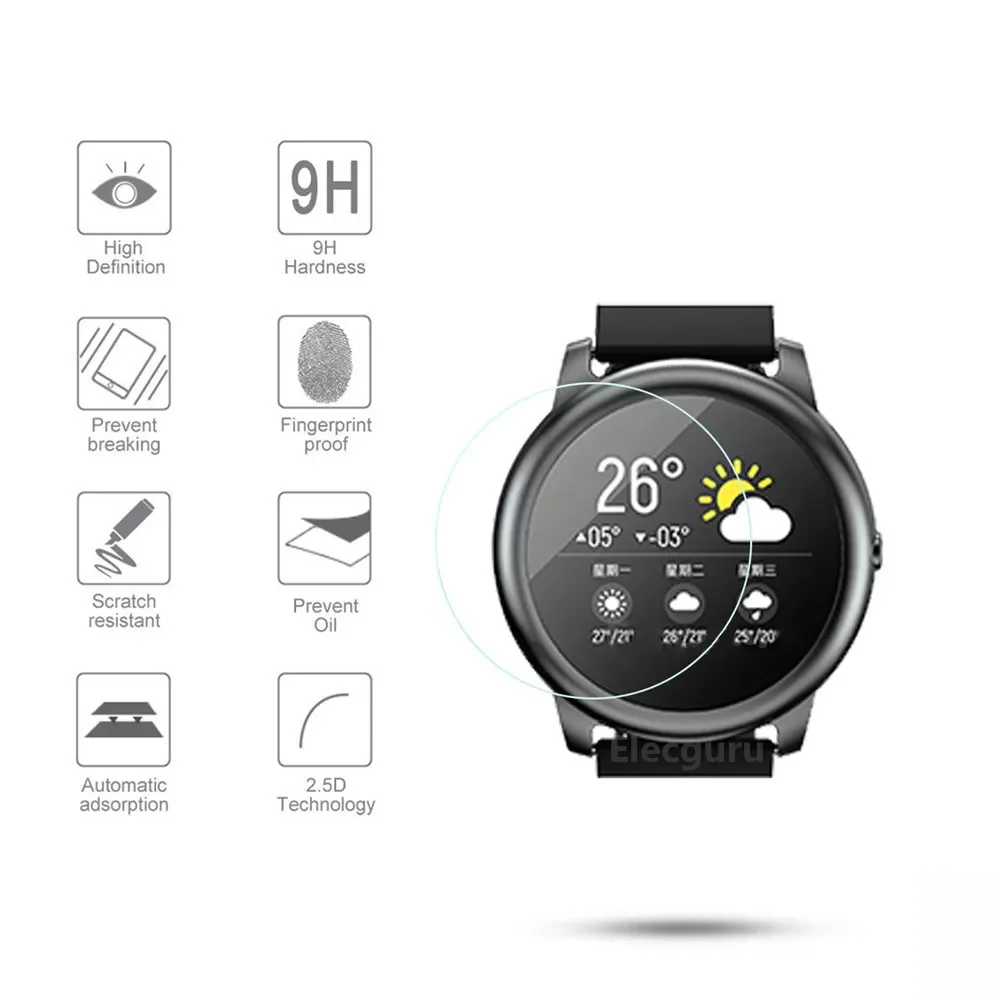 

Новинка, закаленное стекло Haylou Solar LS05 для защиты экрана, Взрывозащищенная прозрачная пленка против царапин на Haylou Solar smart wa