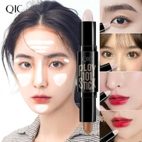 qic double end face foundation concealer pen highlight contour stick oil control concealer pencil facial corrector makeup pen