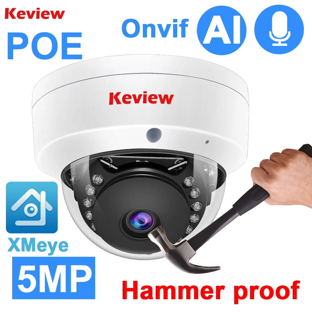 8MP 4K 5MP Взрывозащищенная POE IP-камера Аудио H.265 купольная Домашняя и наружная камера