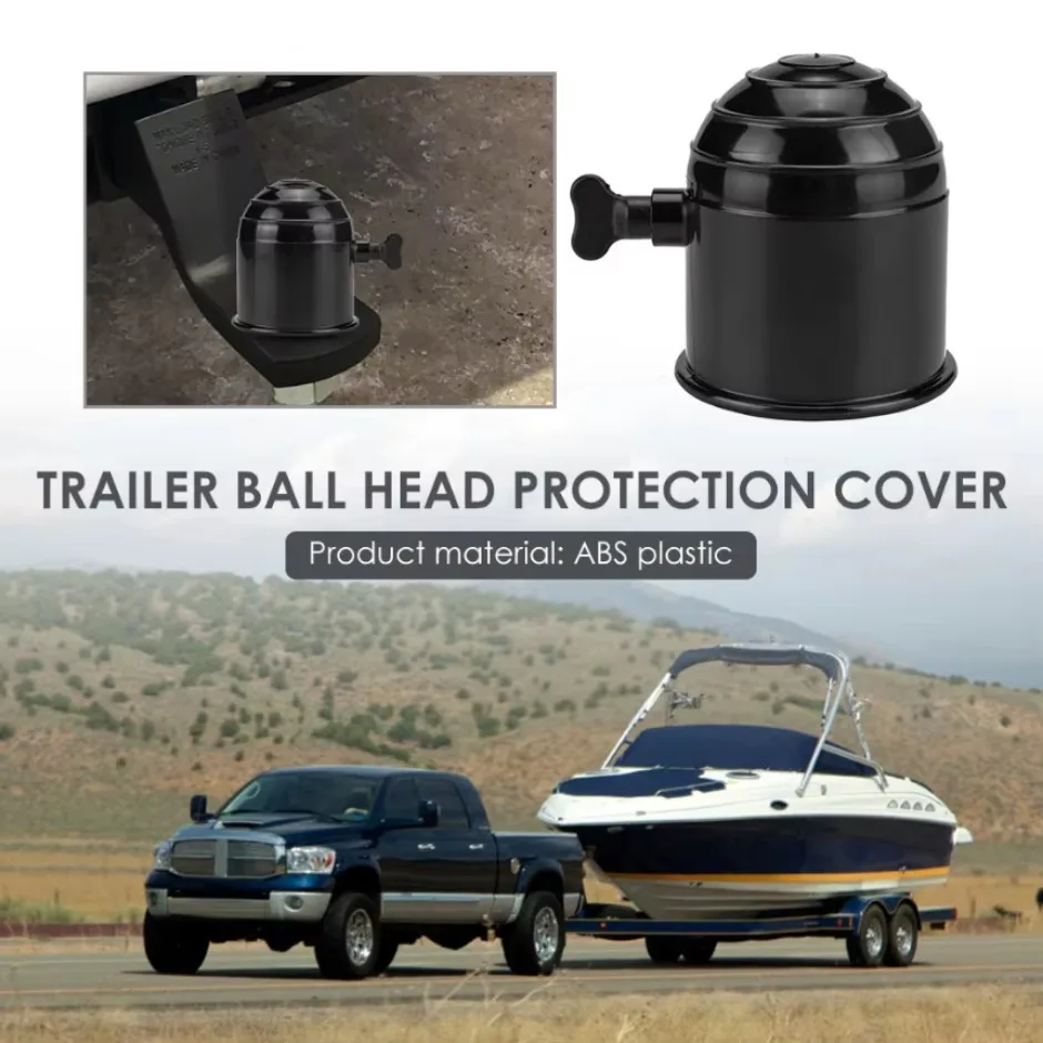 50mm Tow Bar Ball Cover Cap Hood Trailer Car Accessories Hitch Protector 1pcs