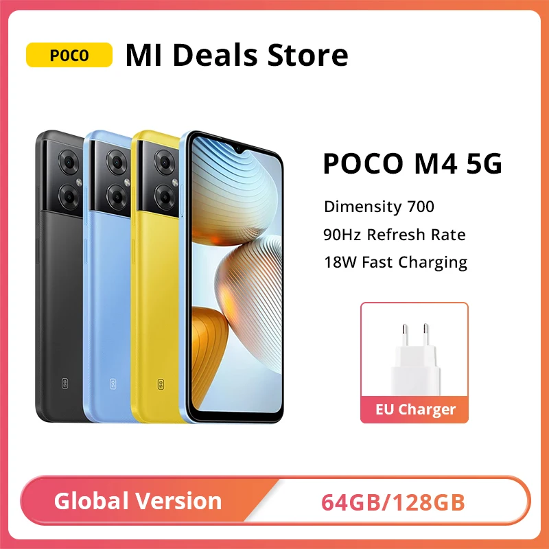 

Смартфон глобальная версия POCO M4, NFC 64 Гб/128 ГБ, Восьмиядерный, 90 Гц, 6,58 дюйма, DotDrop, 5000 мАч
