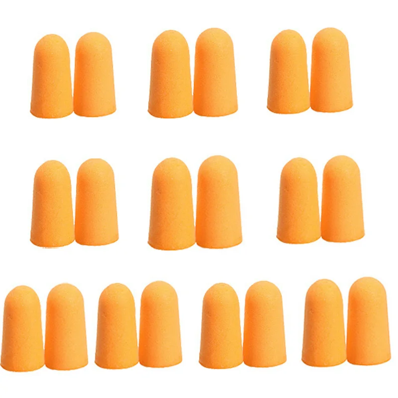 

10 пар, затычки для ушей из мягкой оранжевой пены