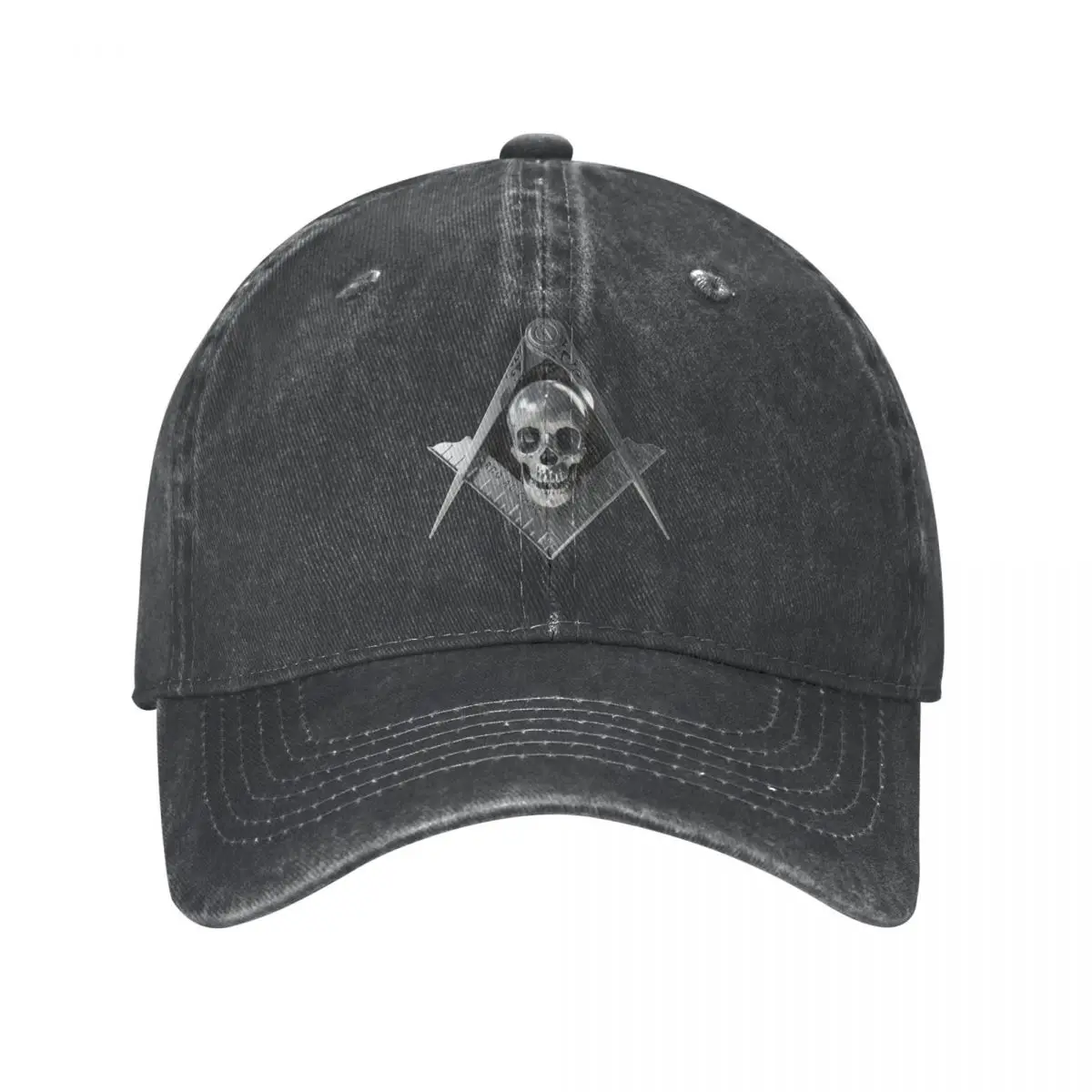 

Ponytail Baseball Cap Adjustable Hats Freemason Skull Widows Son Masonic Spring Autumn Cap Washed Cotton Casquette Hip Hop