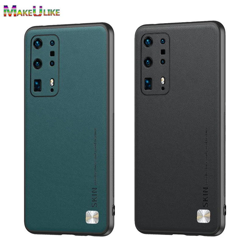 

Ultrathin Leather Case for Huawei P40 Pro Plus Lite Case Silicone Bumper Slim Cover for Huawei P40 P50 P30 Pro P40Pro Case