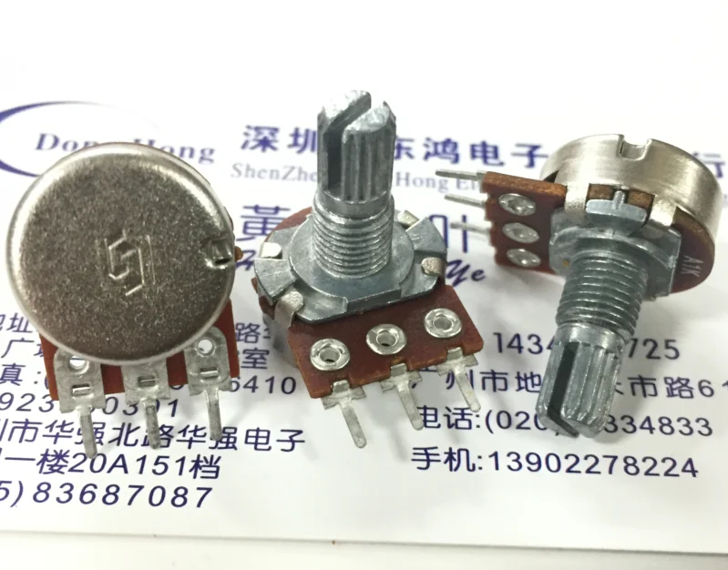 

5PCS 16 type single league potentiometer A1K sawtooth axial length 15 mm single amplifier the volume potentiometer 3 feet