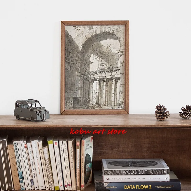 Архитектурный рисунок постер на холсте