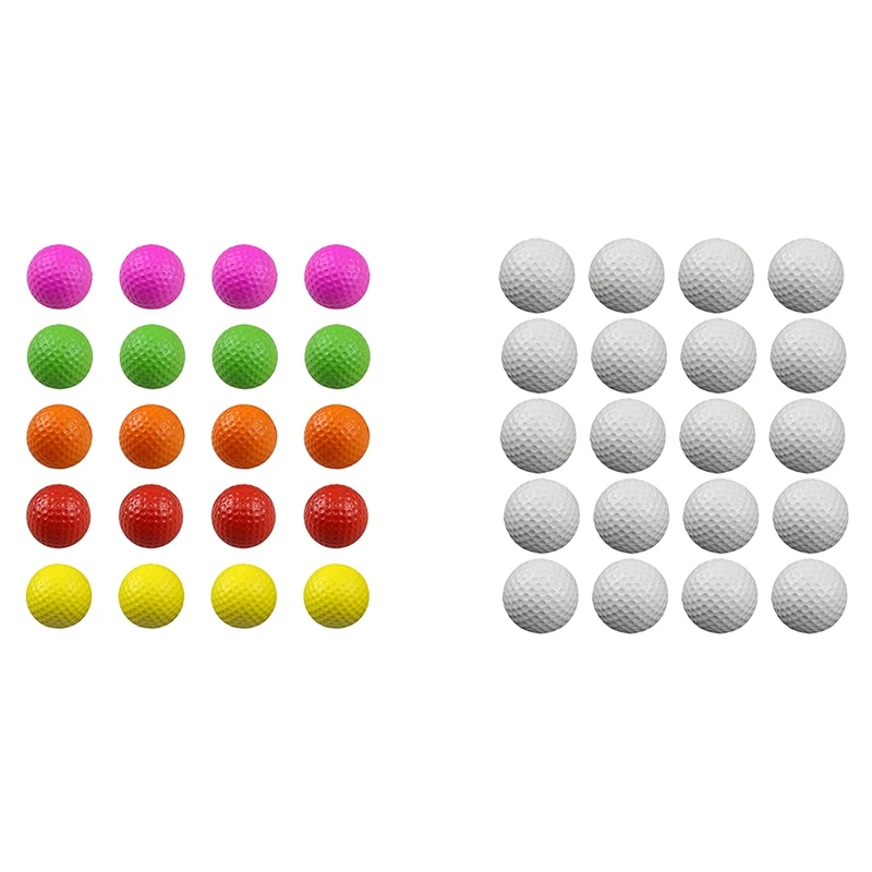 

20 шт. мячи для тренировок по пневматическому гольфу, мячи из пенопласта для тренировок в помещении и на улице, коврик для ударов во дворе