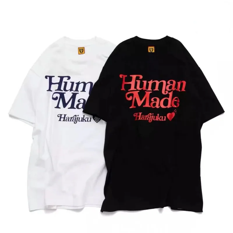 

Girls Don't Cry Harajuku T Shirts High Quality Men Women Love Print Human Made Short Sleeeve T-shirts