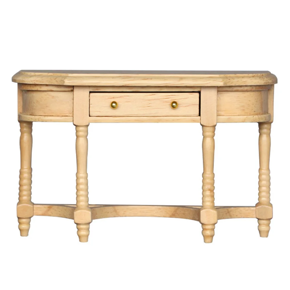 

Деревянный стол в масштабе 1/12 для самостоятельной сборки, аксессуары для украшения гостиной, миниатюрные строительные наборы