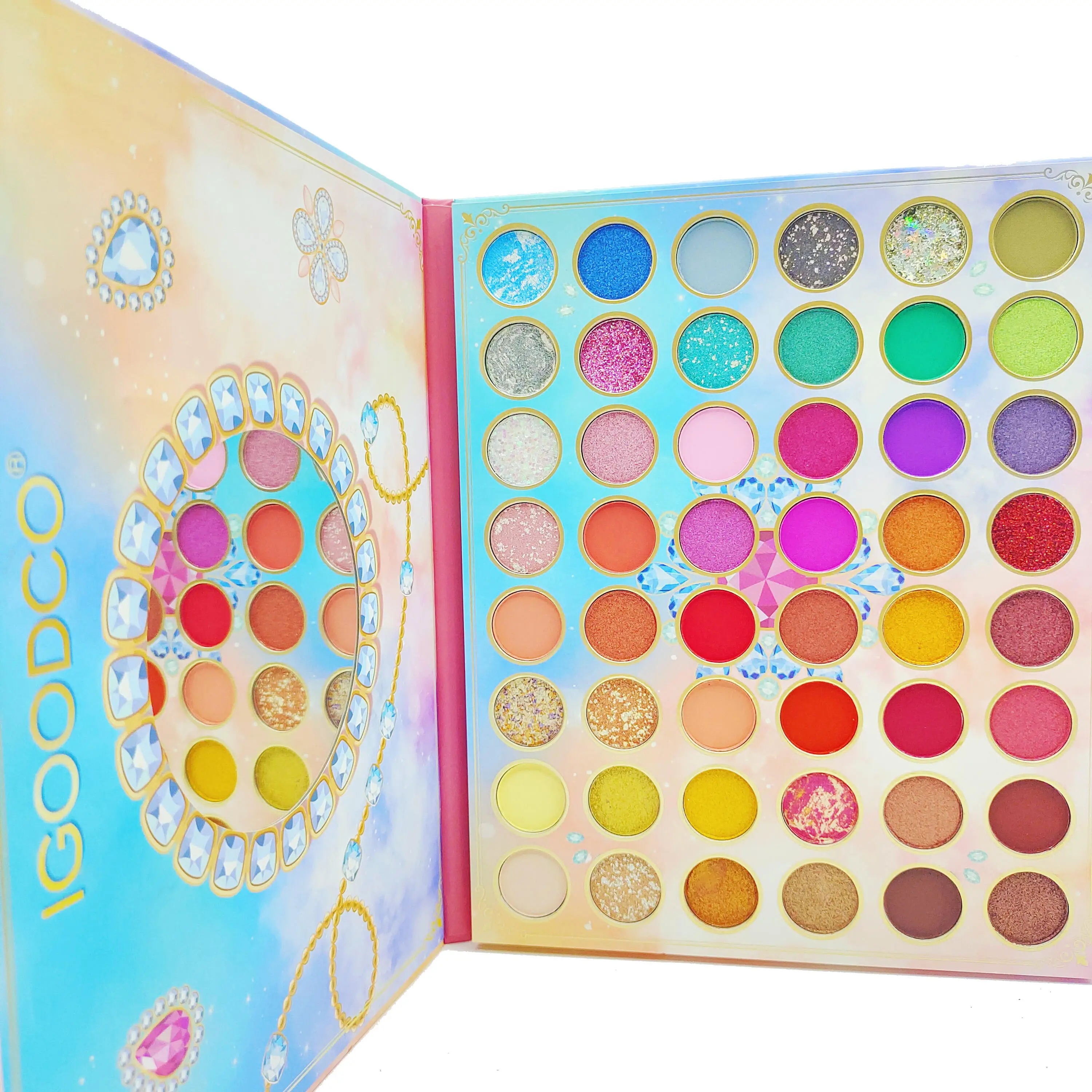 

IGOODCO 48 Farben Lidschatten-palette Perle Matte Glitter Make-Up Auge Schönheit Gem Pattern Make-Up Werkzeuge Eyes Surface