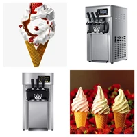 commercial 18lh three flavors ice cream maker electric desktop stainless steel small soft serve ice cream machine 220v 110v
