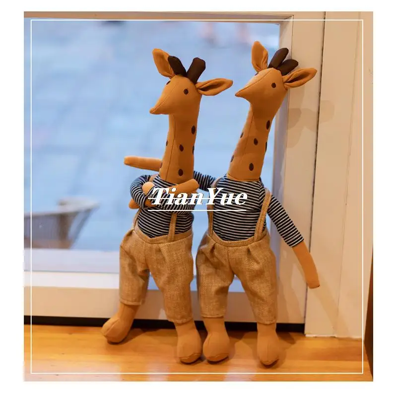 

Dressed giraffe toy Cute Figure Character Plushie Soft Stuffed Anime Plush Doll Birthday Gift For Kid 45cm