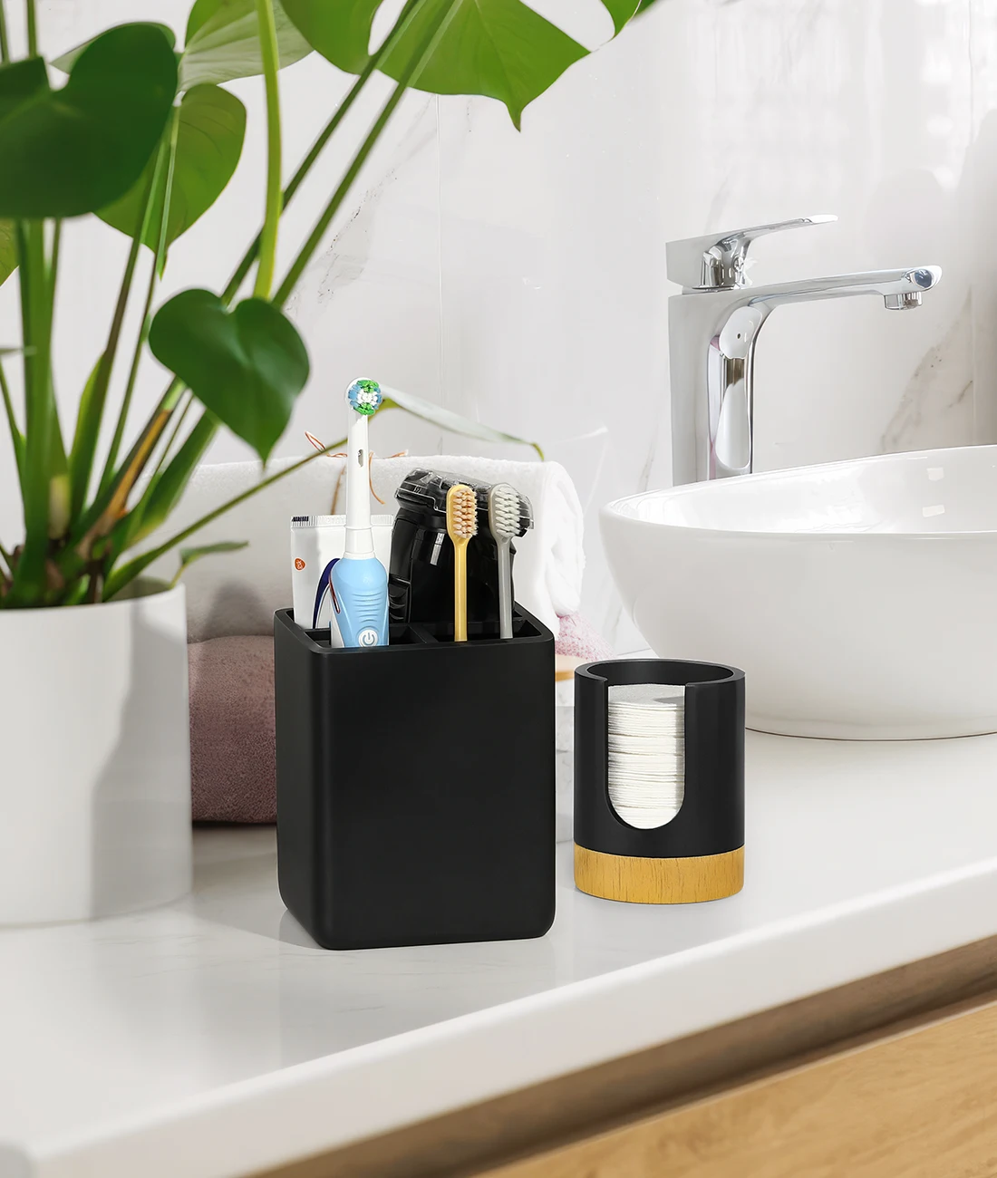 Подставки для зубных щеток Luxspire 3-слотовая зубная паста держатель ванной комнаты