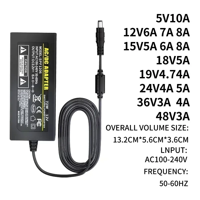 AC 110-240V DC 5V 12V 15V 18V 19V 24V 36V 48V Универсальный адаптер питания преобразователь