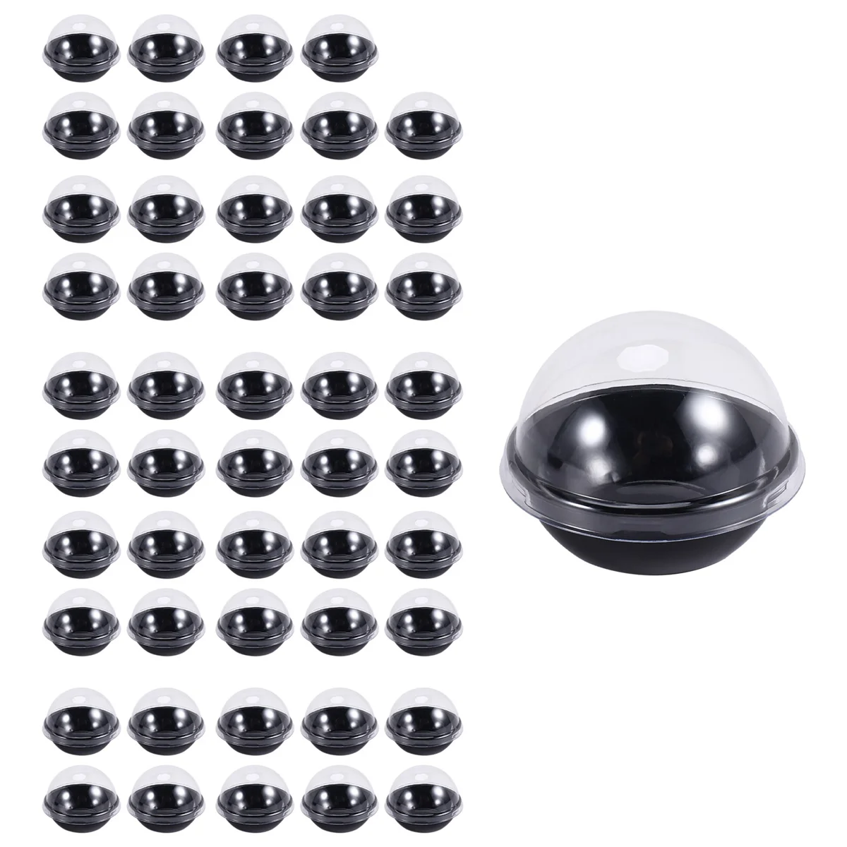 

Прозрачный пластиковый контейнер для кексов 50 шт