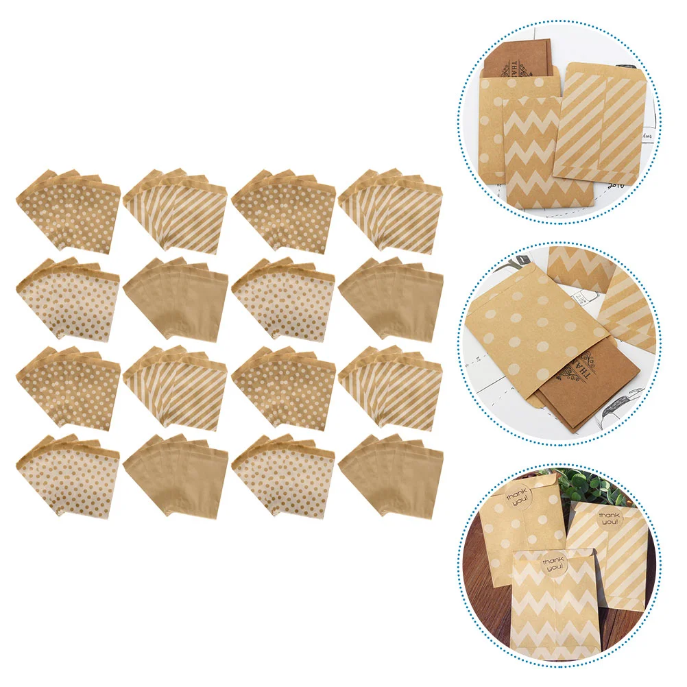 

80Pcs Daily Use Kraft Paper Delicate Multi-function Envelope Small Envelopes for Party Invitation Cards